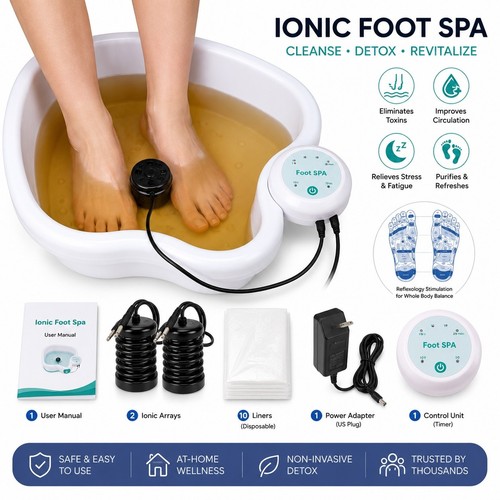 Ionic detox foot bath cleanse - foot,